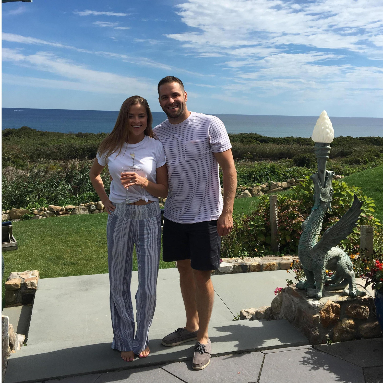 Celebrating our engagement on Block Island