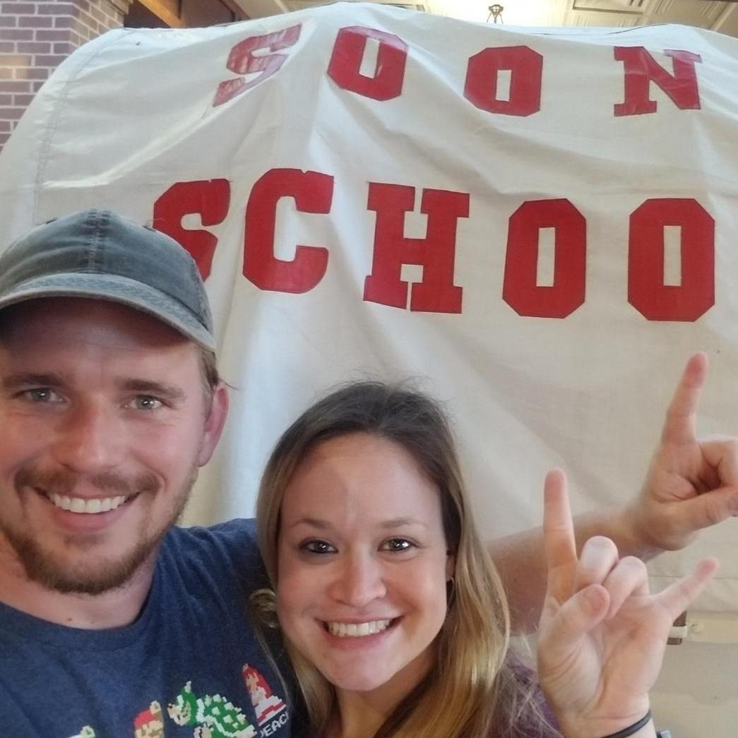 We are house divided! James graduated from OU and Micah graduated from UT. ☝🏻🤘🏻