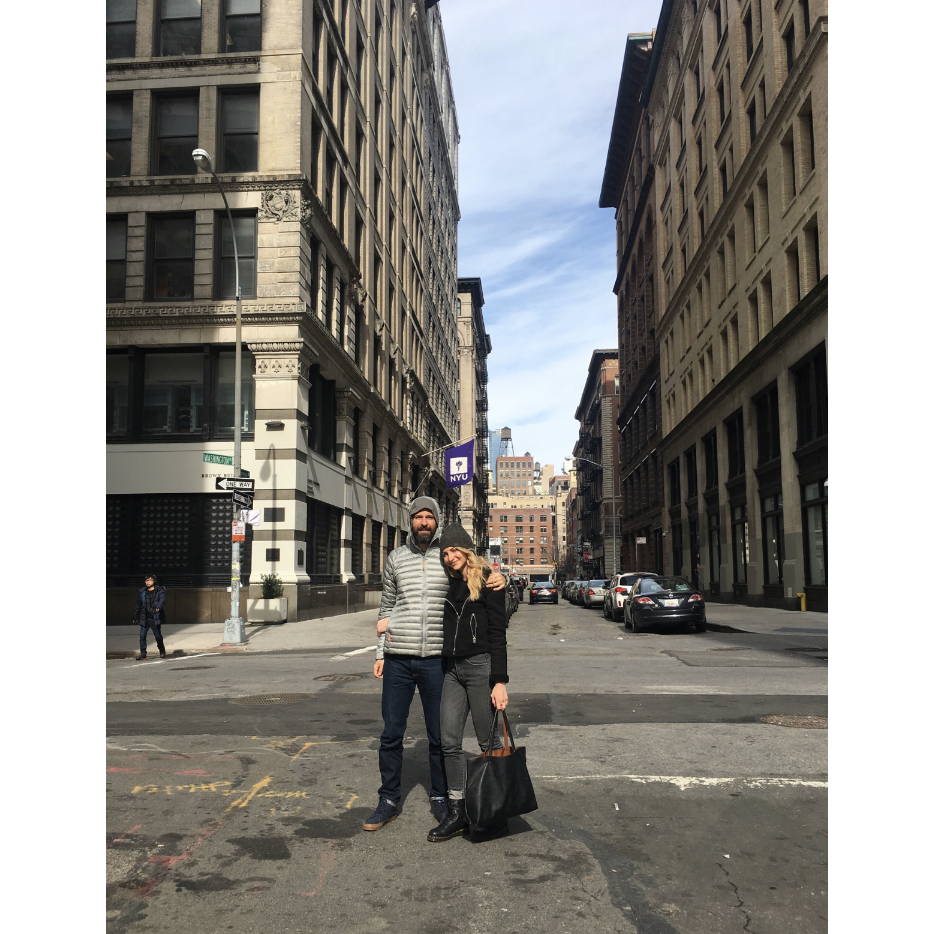 Visiting Iustina's sister, Sarah, in NYC! It was freezing.