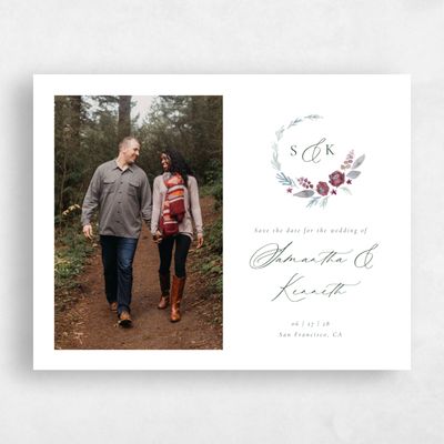 White Wedding Save the Date - Arlington Photo