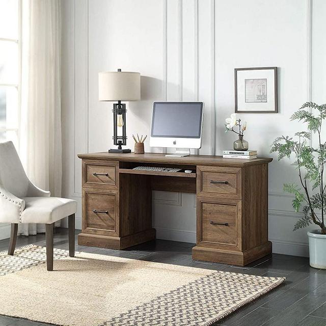 BELLEZE Rhudi 62 Executive Desk, Stone Grey 