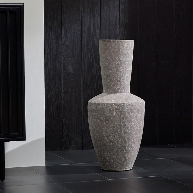 Shape Studies Floor Vases, Vase, Gray, Ceramic