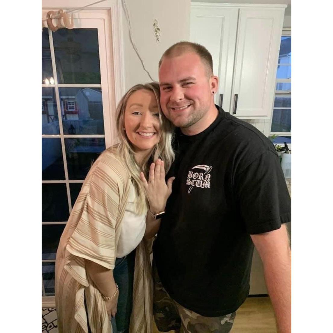 The day he popped the question!