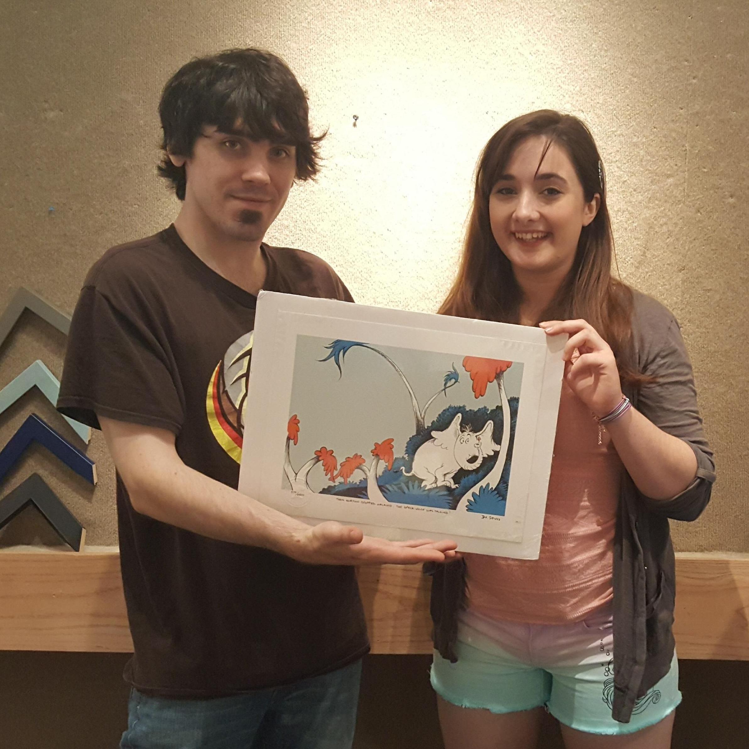 Our first big purchase together, a Dr. Seuss print we found on our anniversary trip to Tahoe!