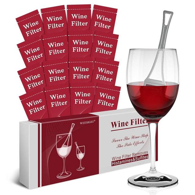 Wine Wand Filter Sulfite Purifier: Wine Filters Remover Histamines Sulfite - Reduce Headaches Alleviate & Sensitivities（pack of 16）