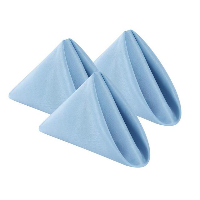 Cloth Napkins 17x17 inch Washable Polyester Dinner Napkins Soft Table Napkins for Wedding Party Dining Banquet(Blue Mist,12PCS)