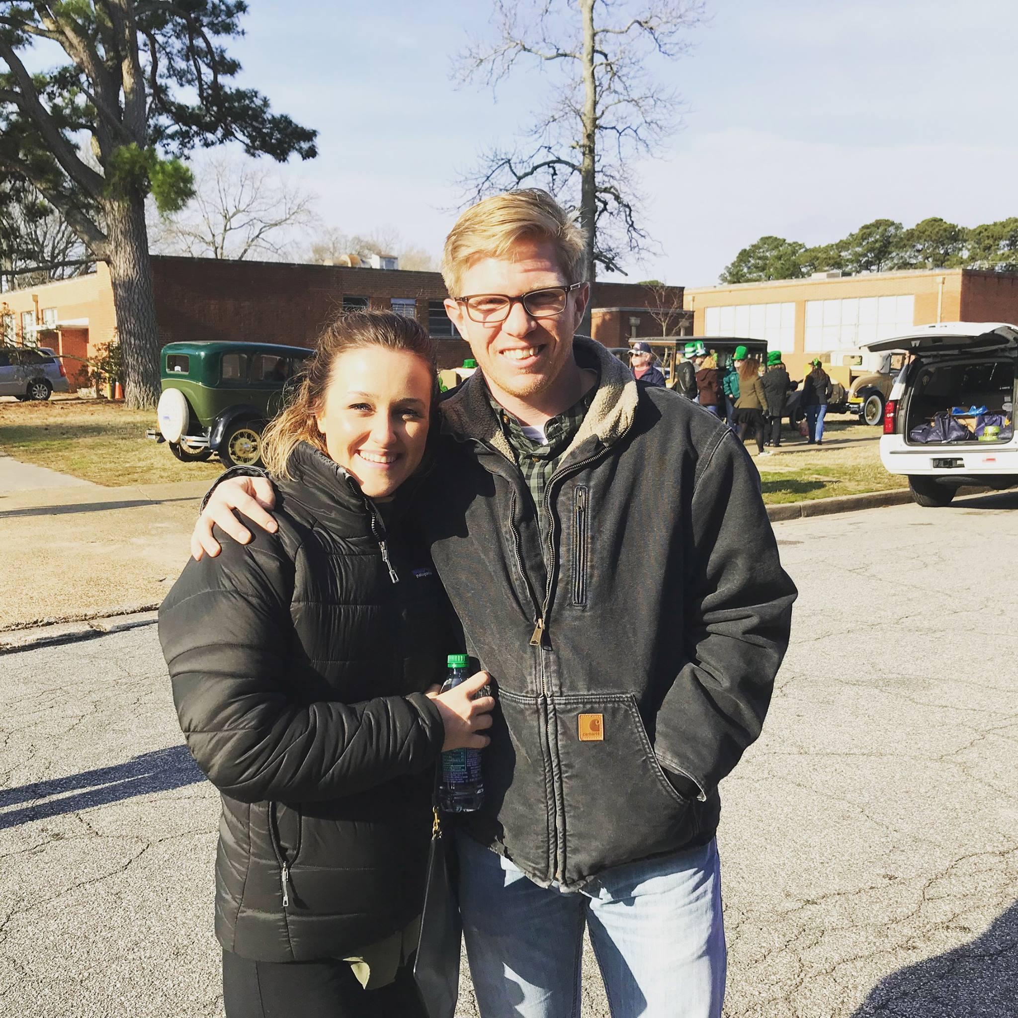 St. Patricks day parade in Virginia. We lived in Virginia for a year before Seth was transferred back to Houston.