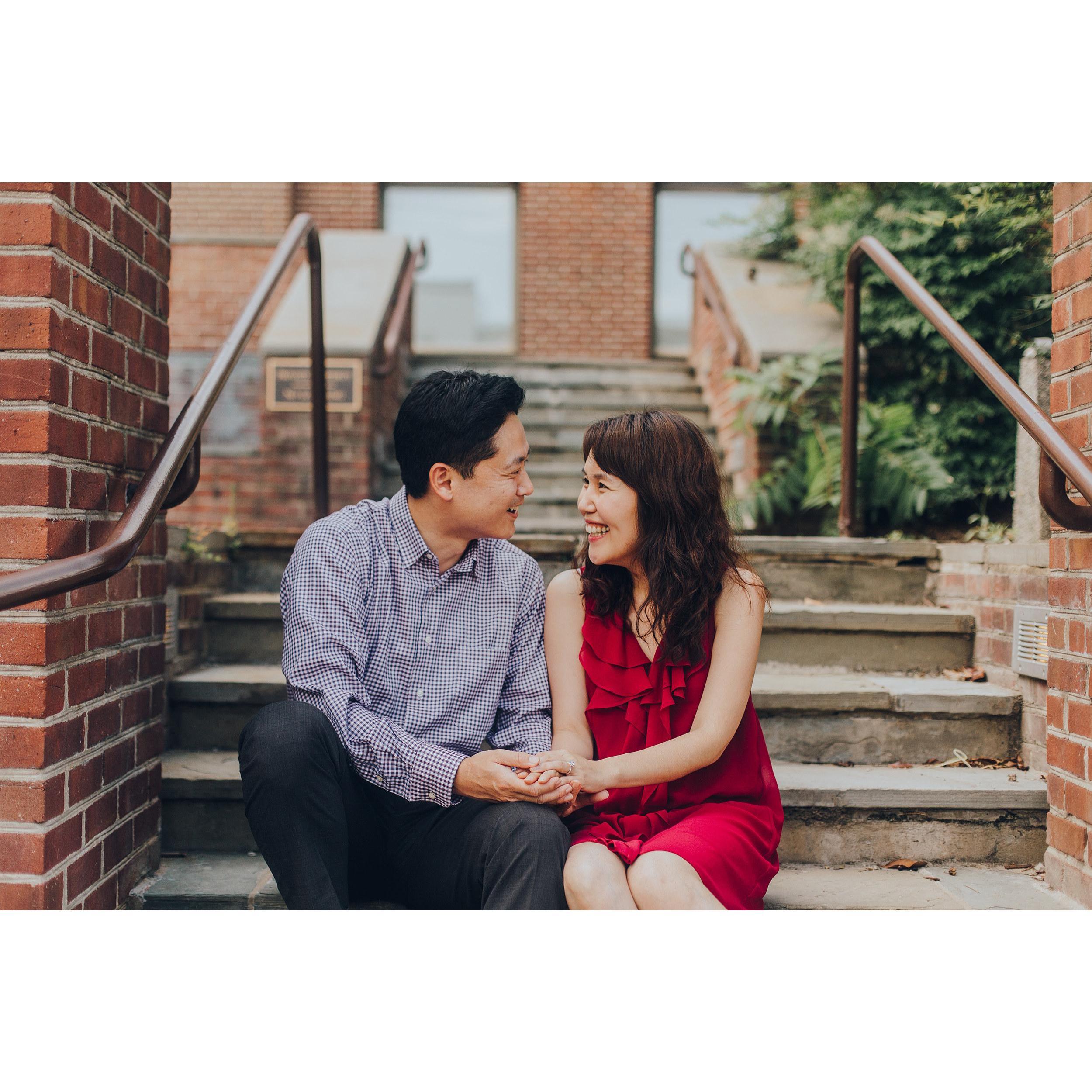 This is our engagement photo shoot at Alexandria.