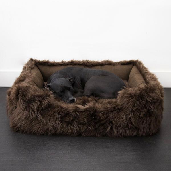 Faux Fur Shag Lounger™ Luxury Dog Bed