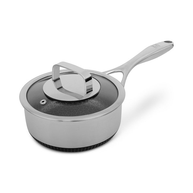 Livwell DiamondClad 1.5-Qt. Hybrid Nonstick Stainless Steel Saucepan and Lid