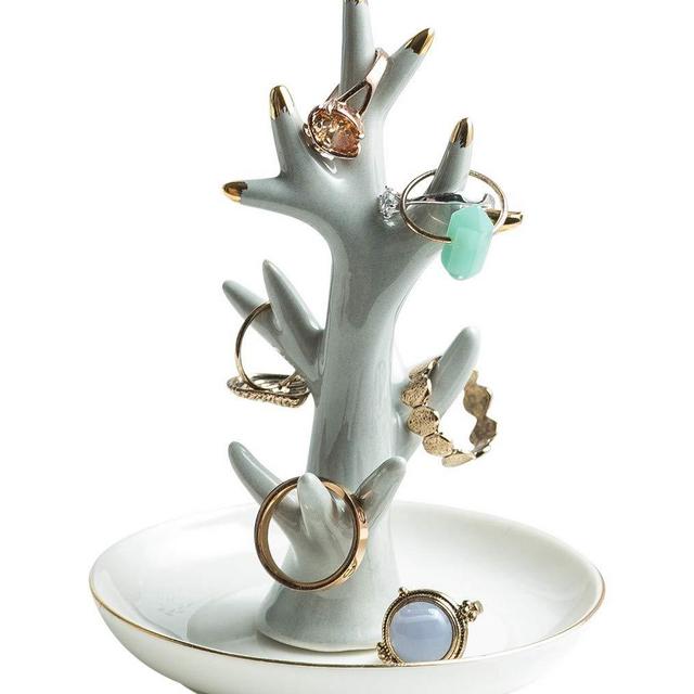 WANYA Ceramic Ring Holder Jewelry Decor Organizer, Tree Dish