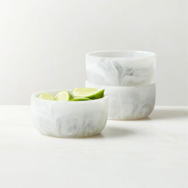 Radley White Swirl Resin Mini Bowls Set of 3