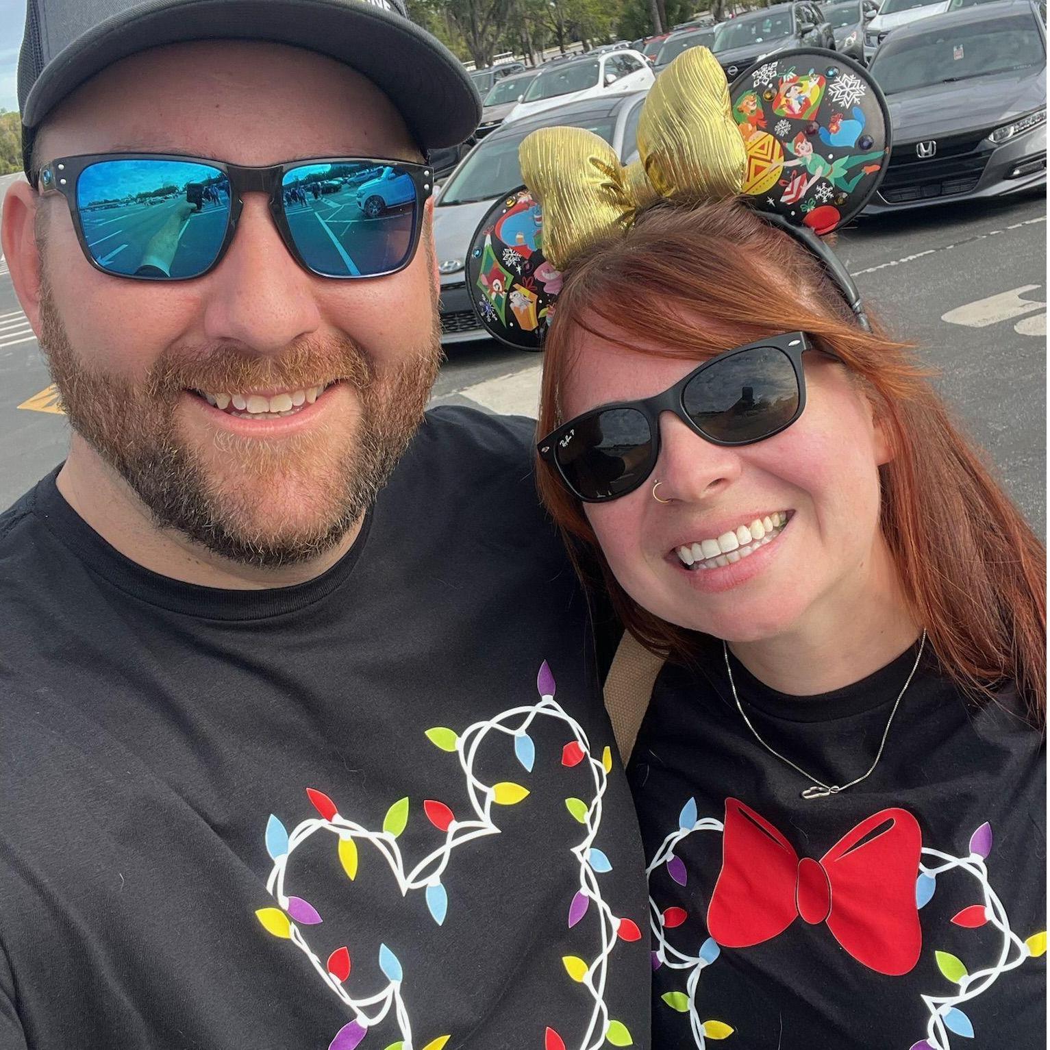 Our first photo together, on our first trip to visit, and our first time to Walt Disney World