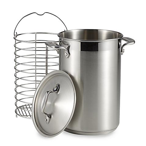 All-Clad Stainless Steel Covered Asparagus Pot With Basket