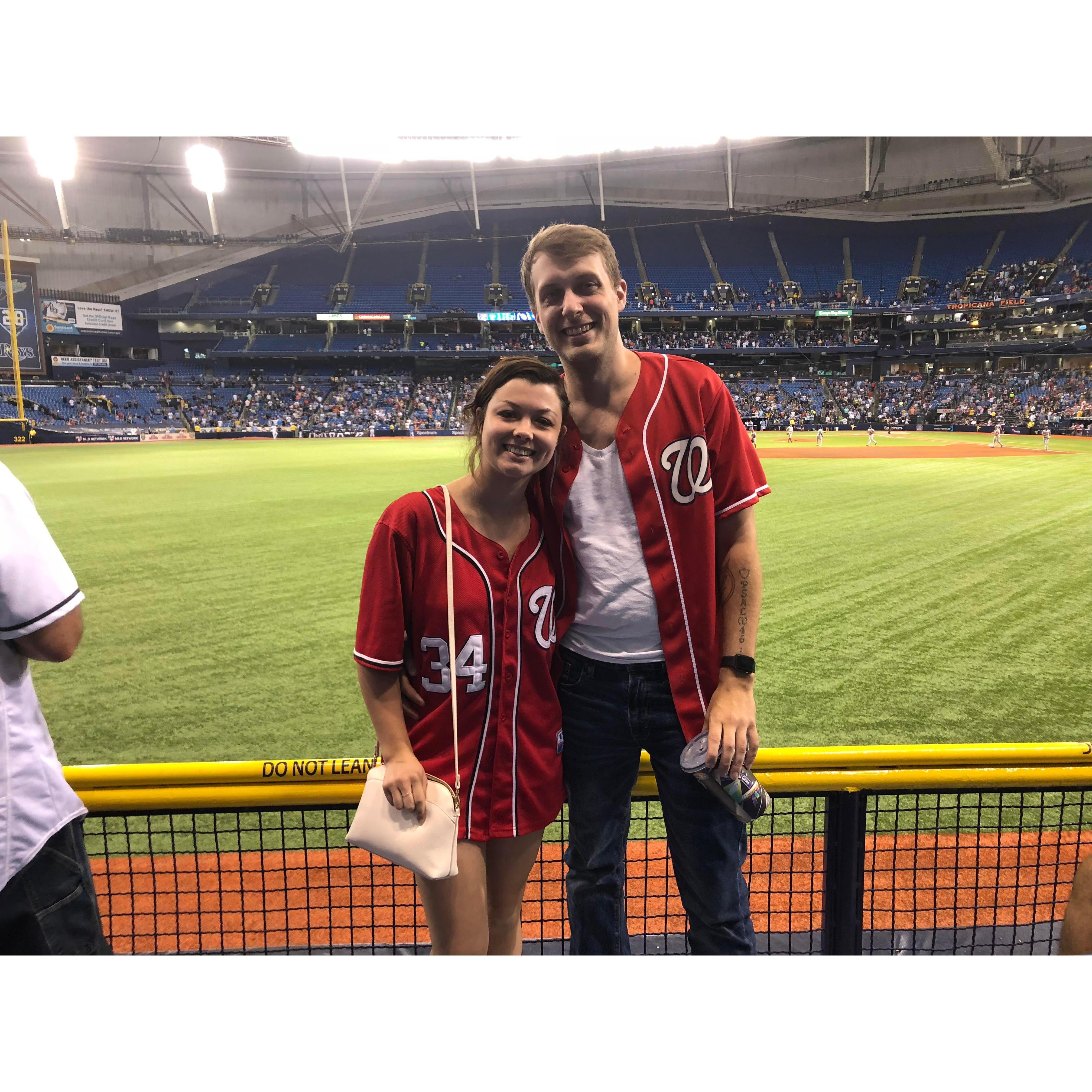 When we went to a Nationals baseball game.
