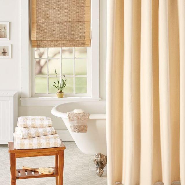 Cotton Duck Shower Curtain, Natural