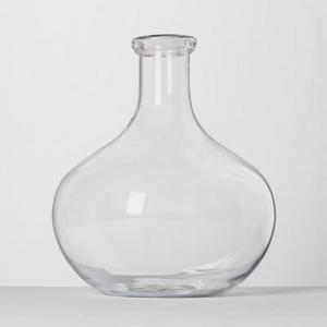 Glass Belly Vase with Hand-folded Rim - Clear - Hearth & Hand™ with Magnolia