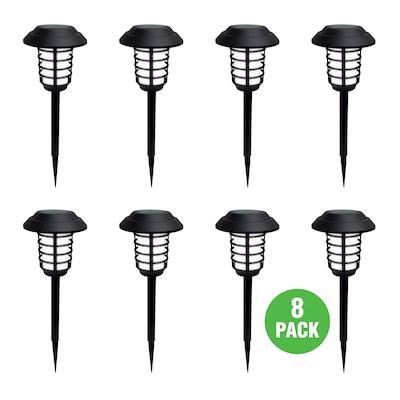 BELL + HOWELL 8-Pack Bell+Howell Solar Pathway Lights 21-Lumen Black Solar LED Outdoor Path Light (6000 K)