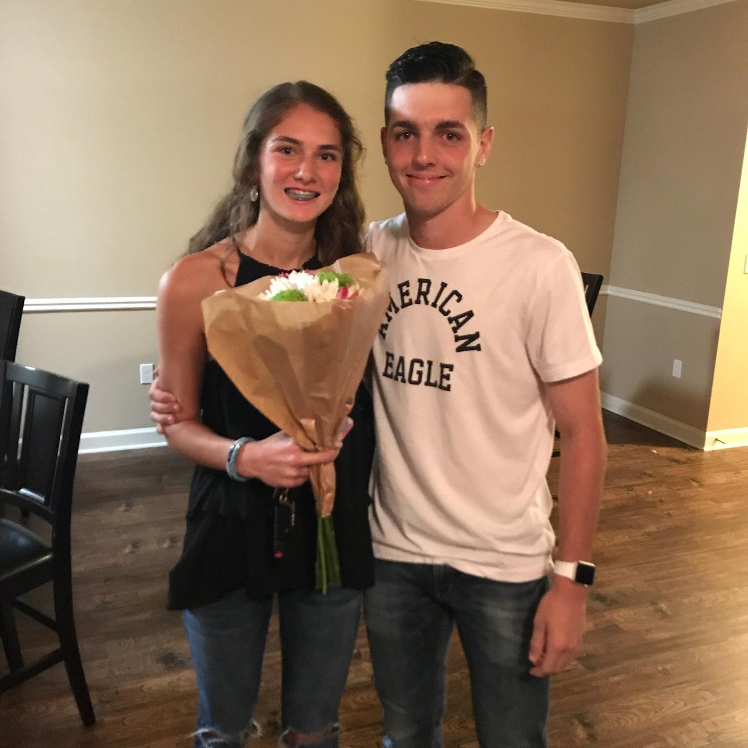 This was a picture from our first date in 2018. We went to Olive Garden, which is my favorite place. After that date the rest is history.