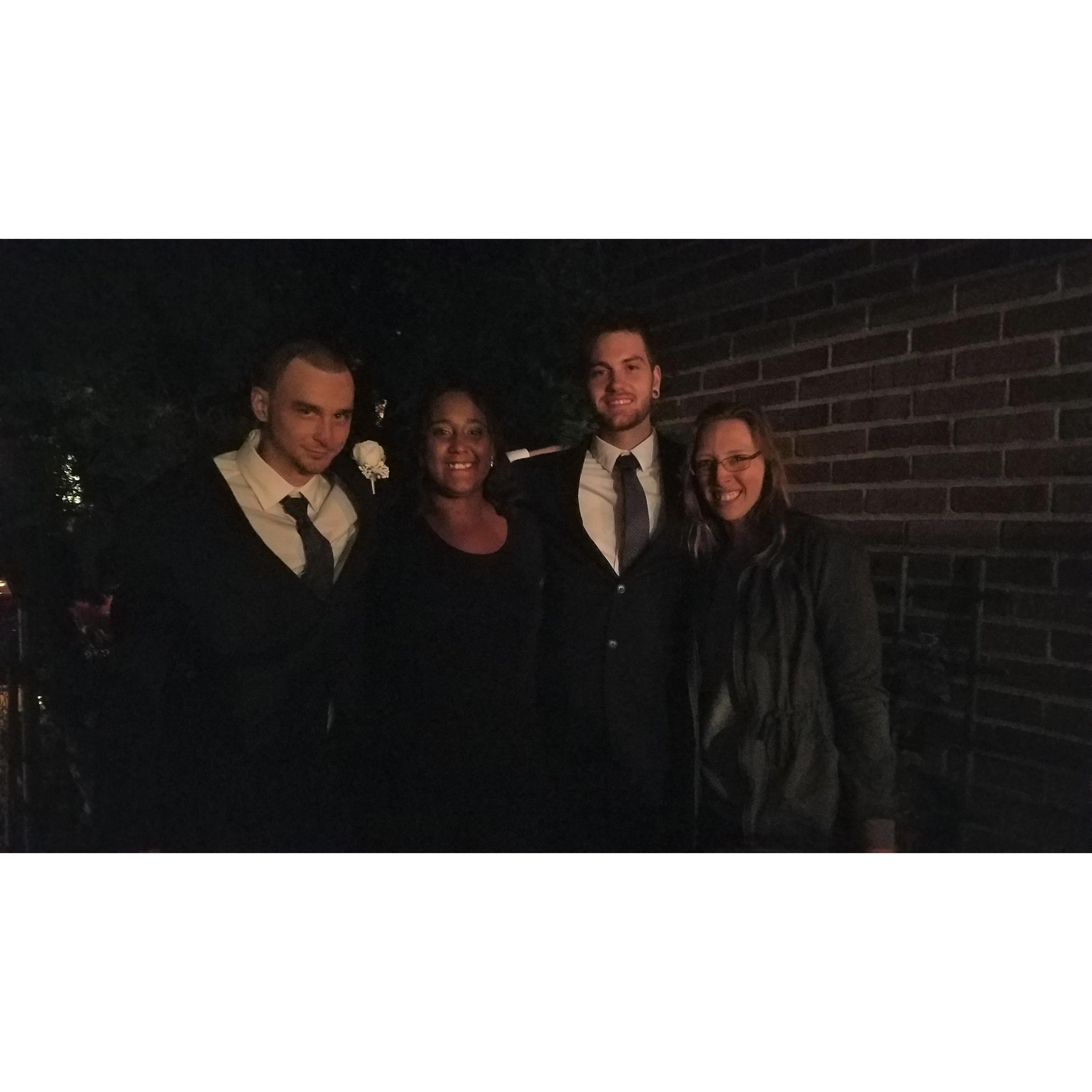 Aaron was the best man in his friends wedding. We had a great time with them.