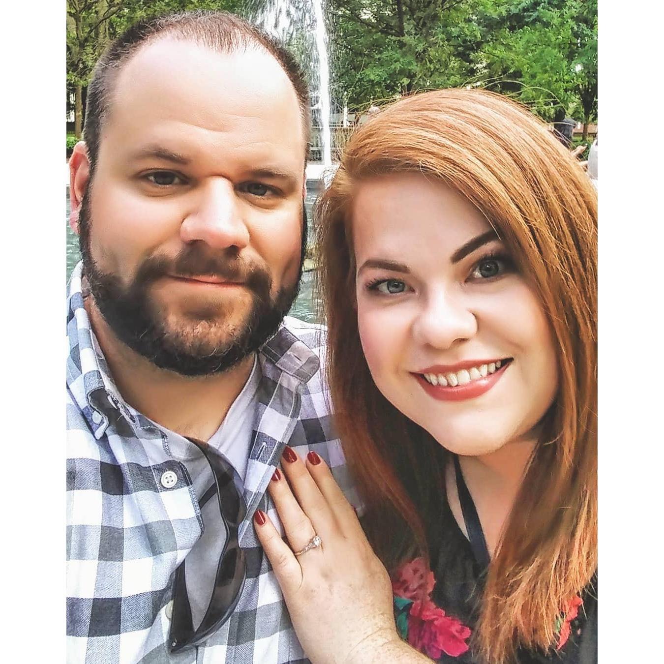 I surprise joe with a trip to Philadelphia to see Billy Joel. He surprised me with a ring hidden in my bag. We spent the whole weekend together in a little love bubble before sharing the news.
