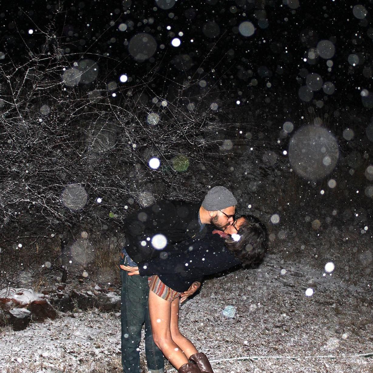 Is it snow or orbs? Either way magic was present exactly at midnight on New Years Eve 2016 in Arivaca, AZ.