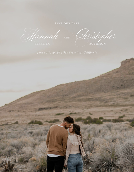 Jade Photo | White | Zola Save The Dates