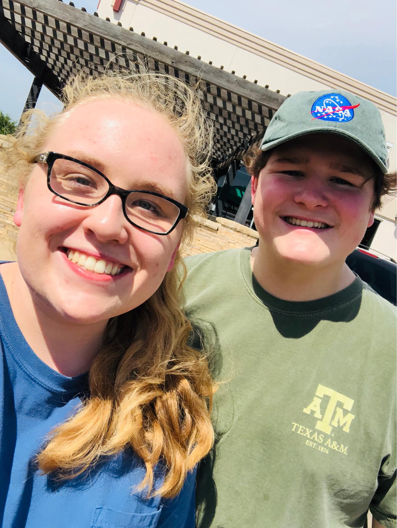 Our first photo together - at Starbucks in College Station after Melissa moved out from her dorm before she headed back home to Austin.