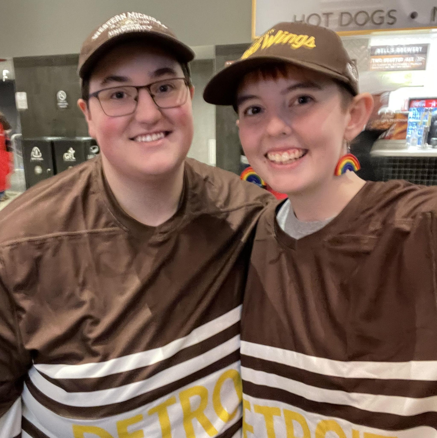 WMU night at the Detroit Red Wings. Little Caesars Arena, December 2023.
