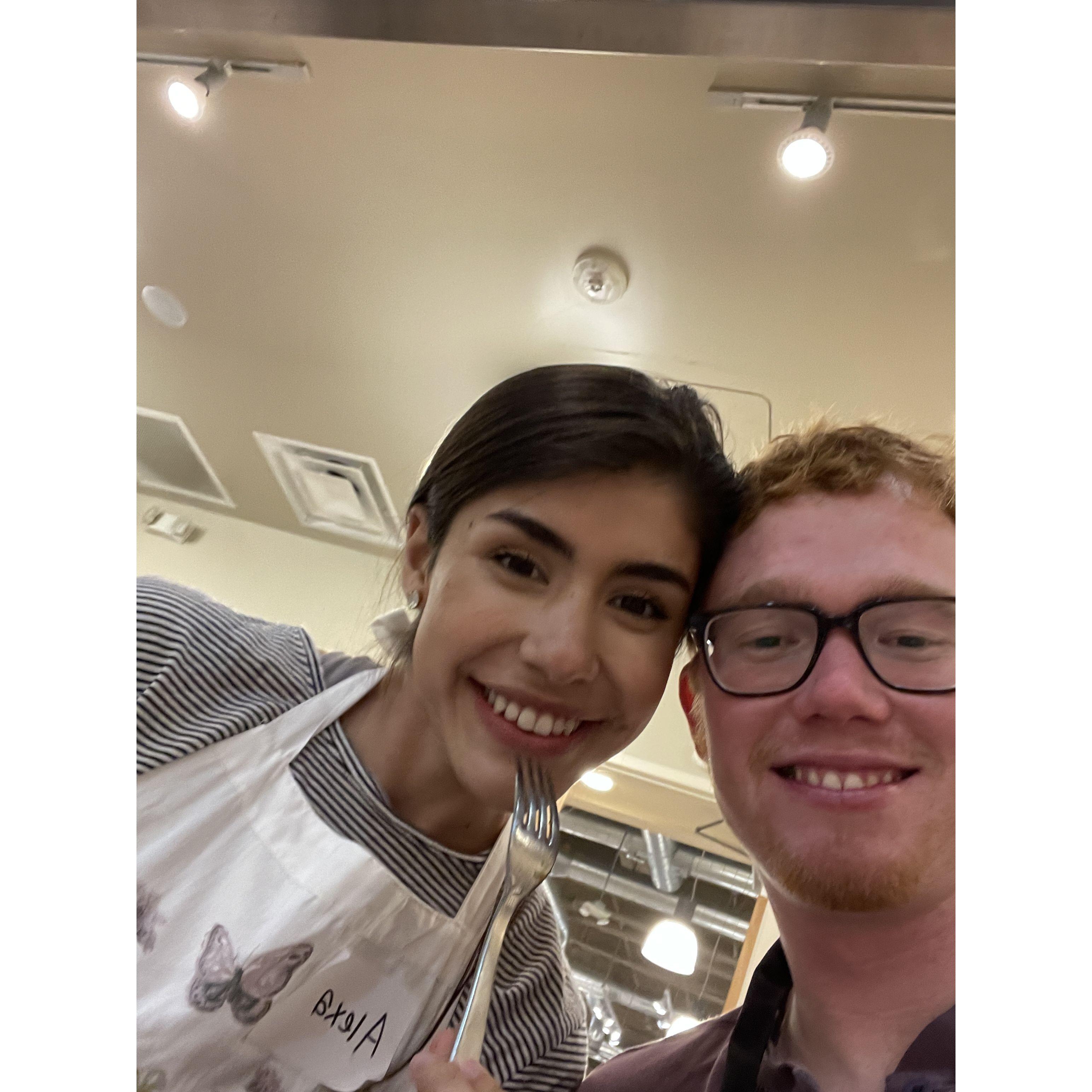 Cooking class for our 3 year anniversary