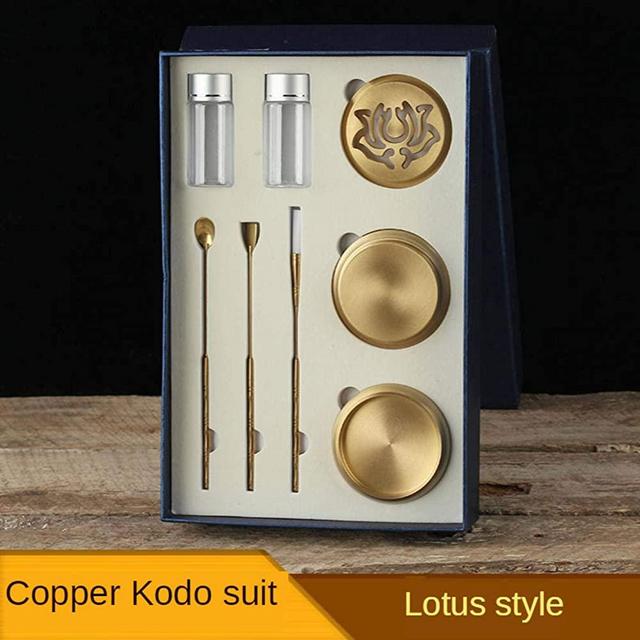 Tictik Brass Incense Making Kit Incense Tool Set 11pce/Set Copper Incense Making Kit Home Fragrance Accessory Yoga Meditation Calmness Decompression