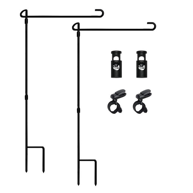 Nirohee Garden Flag Stands,Garden Flags Holders,Yard Flag Stands,Garden Glag Pole,Garden Flag Holders for 12.5" Flags in Width（2 Pack）