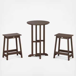 Modern Studio 3-Piece Bistro Counter Stool Set