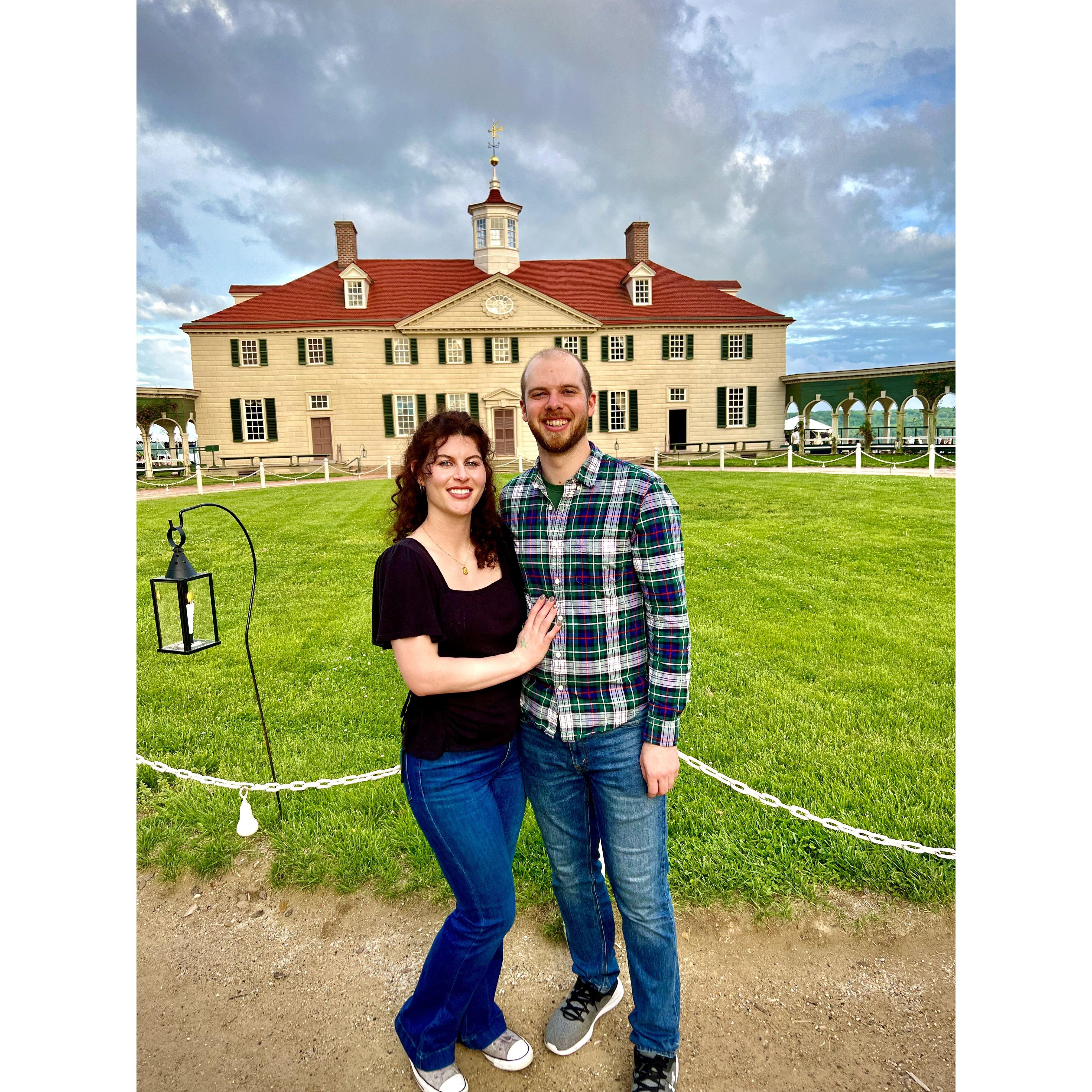 One of our first dates - George Washington's Mount Vernon