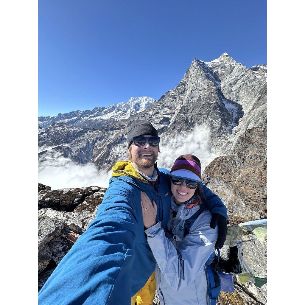Flip and Bex got engaged in Nepal while trekking in the Himalayas. She said yes!