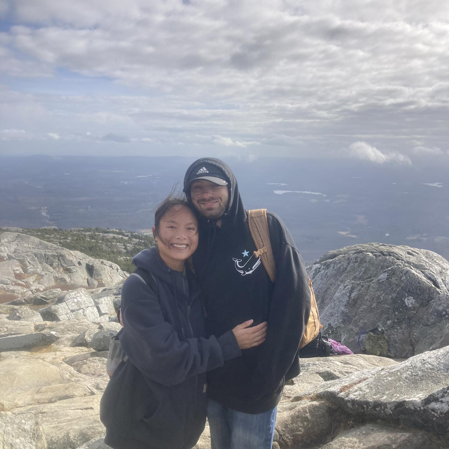…we hiked mount monadnock!! It was so super windy