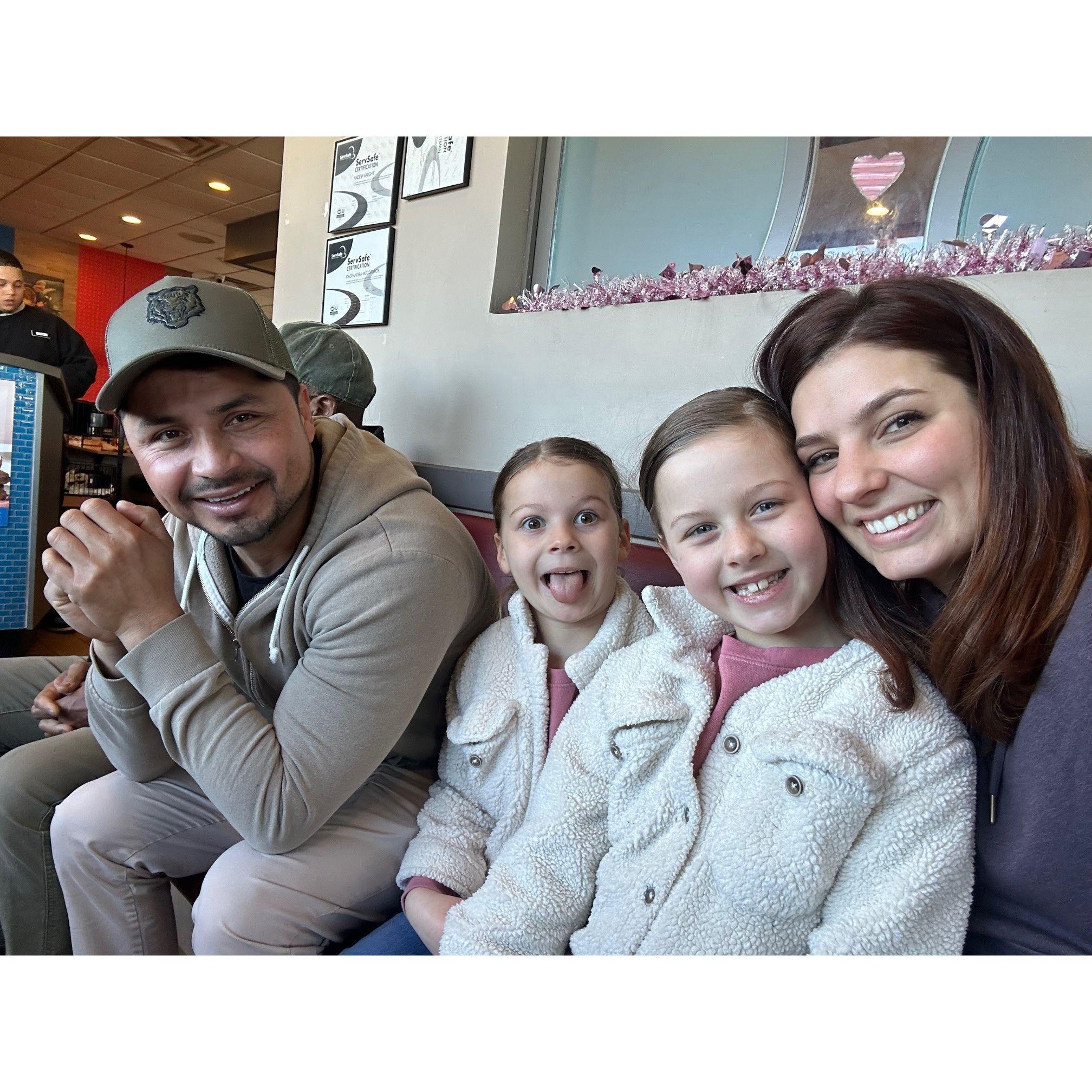 Breakfast with our favorite little girls!