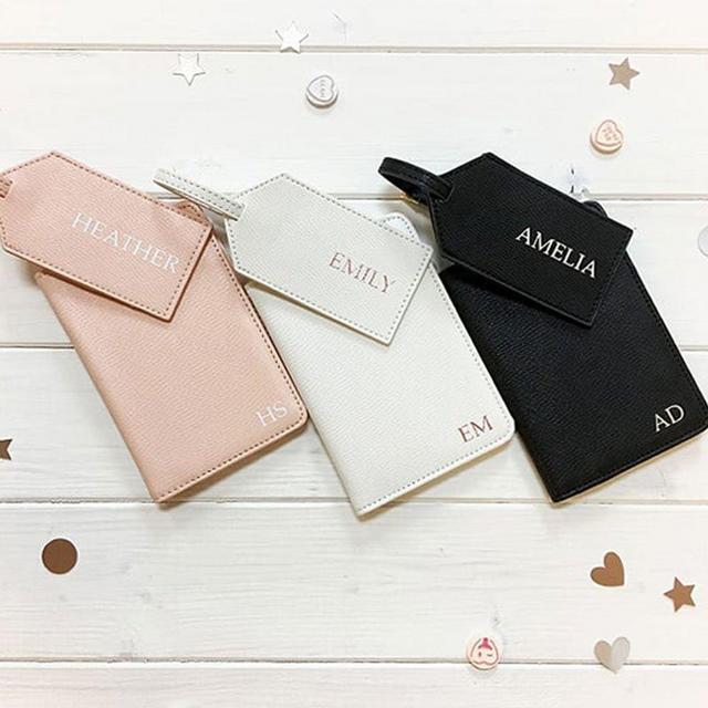 Personalized Passport Holder and Luggage Tag Set