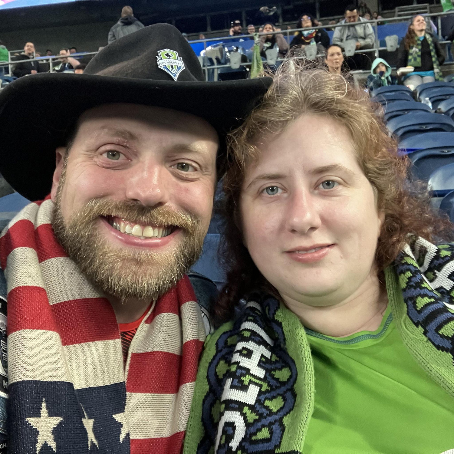 Taking Stacie to her first Seattle Sounders match.