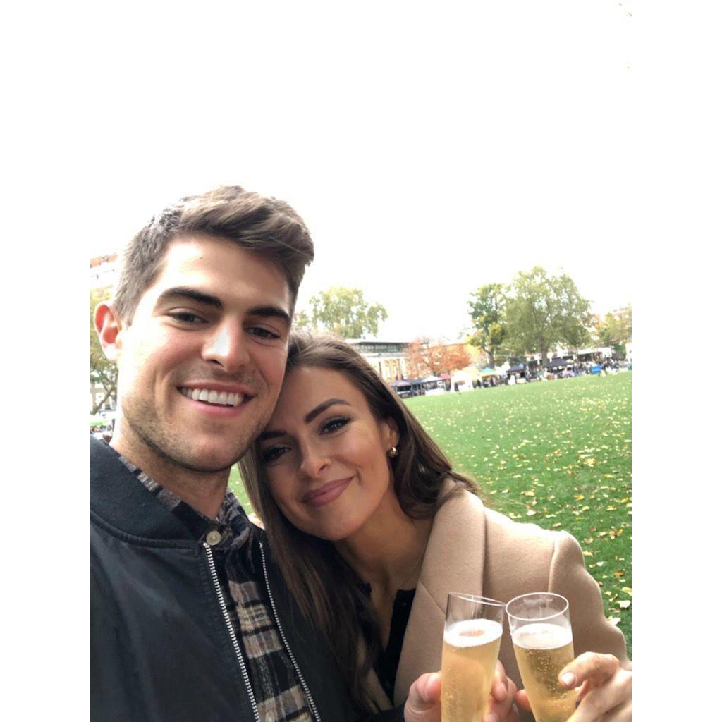 Champagne in the park in london - this trip was wild. IYKYK.