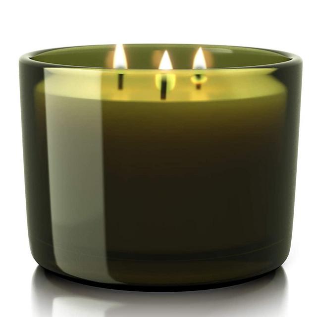 Frasier Fir 3 Wick Scented Candle | Non-Toxic Long Burning Soy Candles | Festive Home Fragrance | 16 oz Heavy Glass Jar | Hand Made in The USA