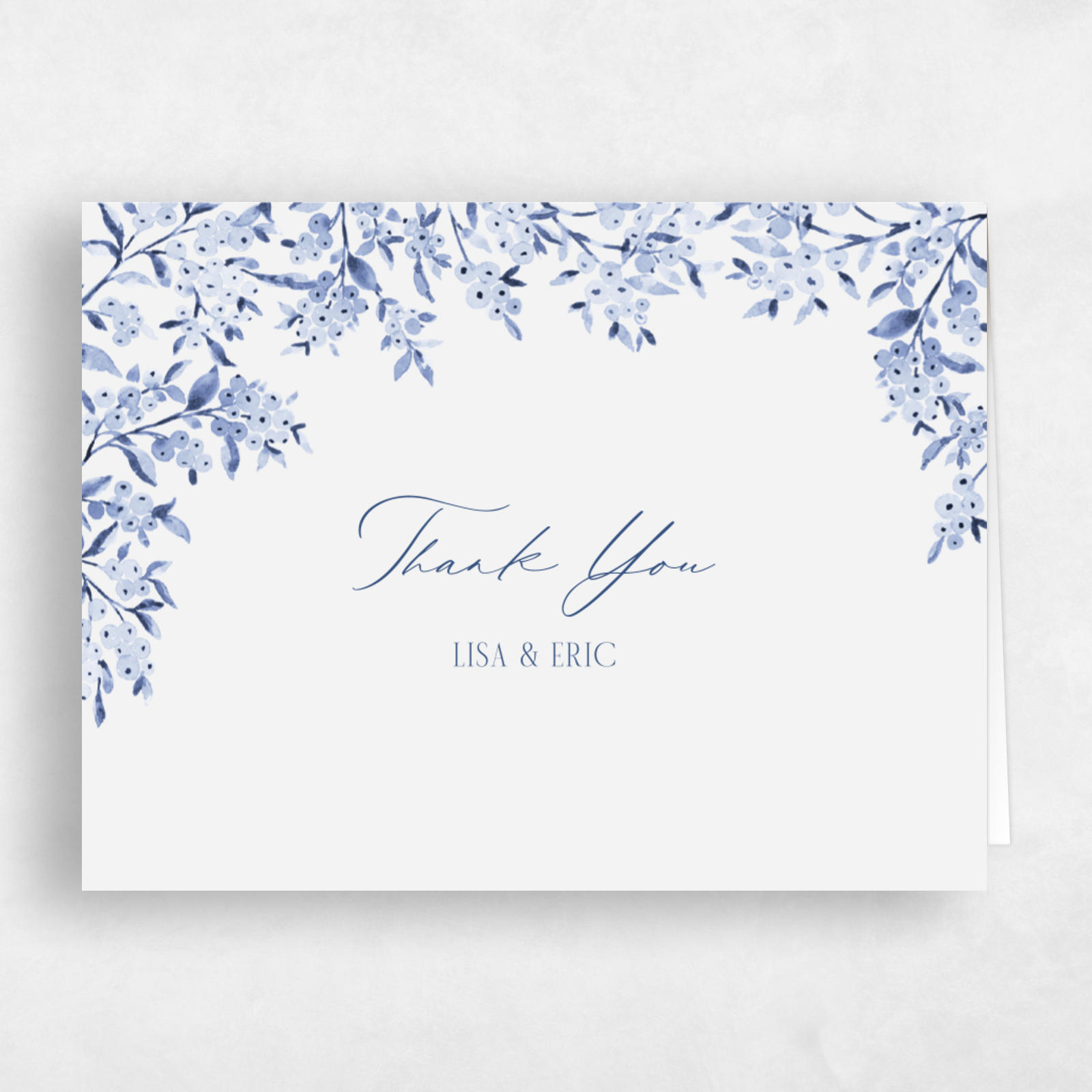 Souci Landscape | Light Oatmeal | Zola Thank You Cards