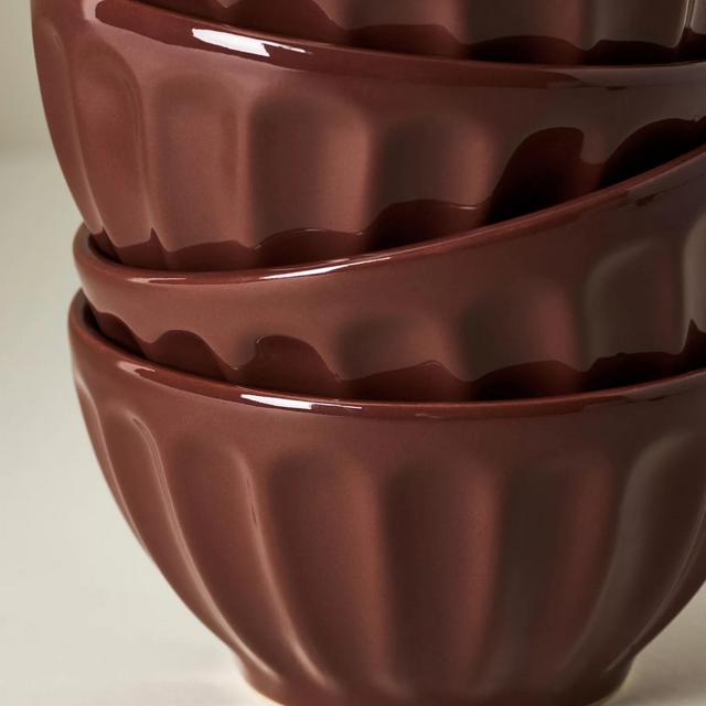 The Latte Stoneware Cereal Bowls, Set of 4: Amelie Edition