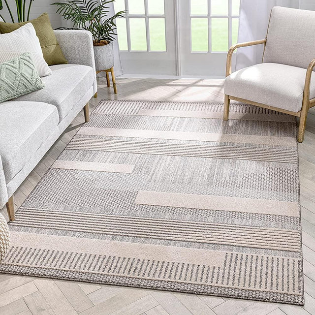 Well Woven Brer Beige Abstract Geometric Tribal Area Rug 5x7 (5'3" x 7'3")