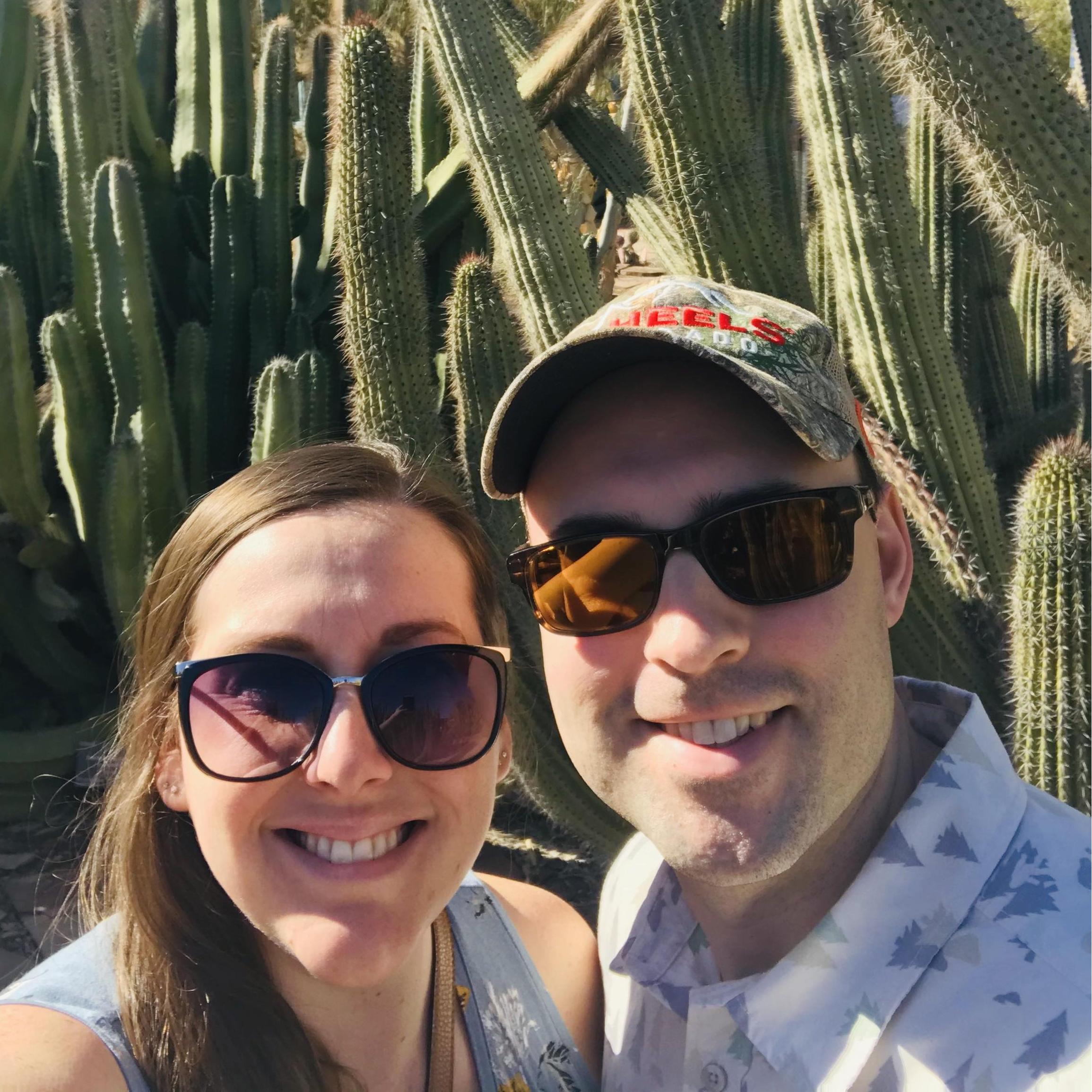 We flew to Arizona shortly after our engagement.