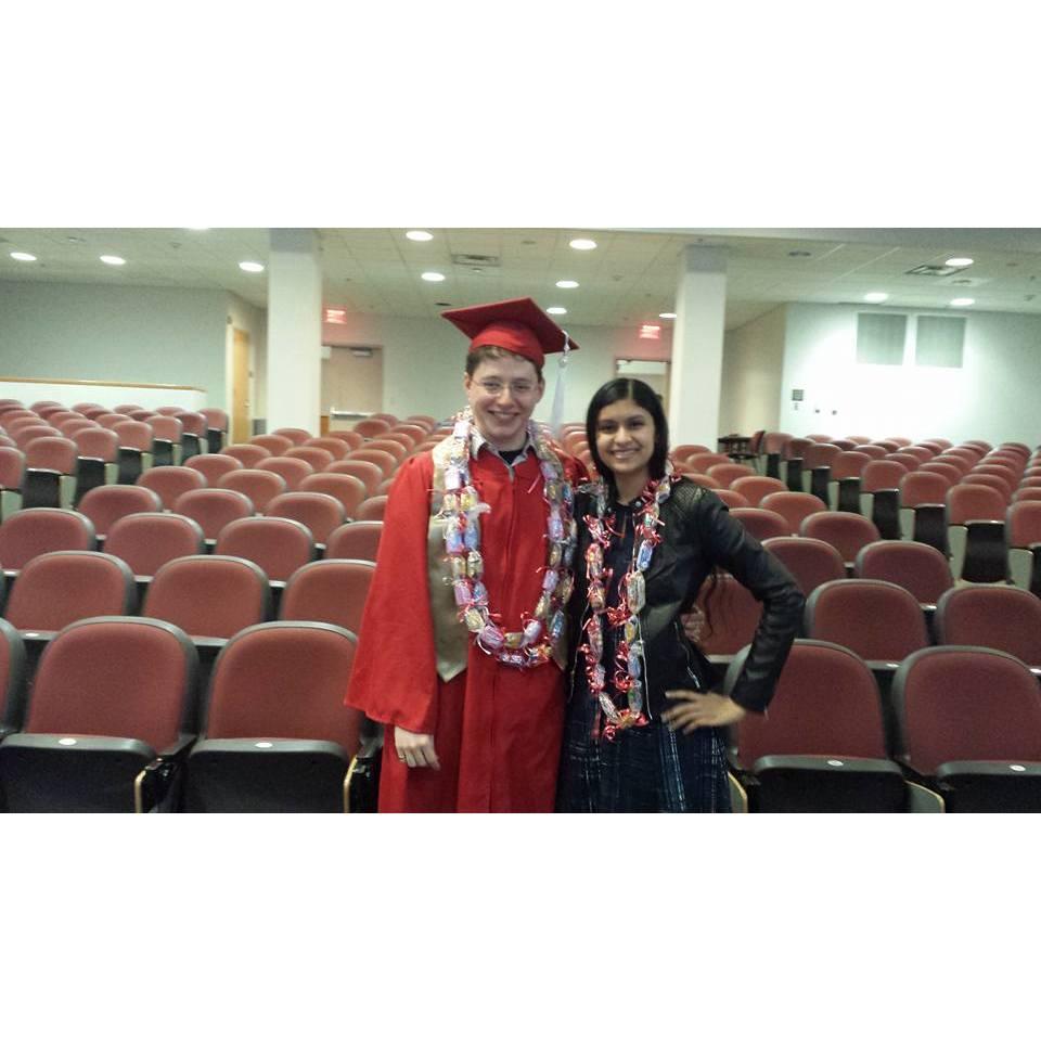 Jonathan gave a speech at his departmental graduation! His classmate gave everyone candy necklaces XD