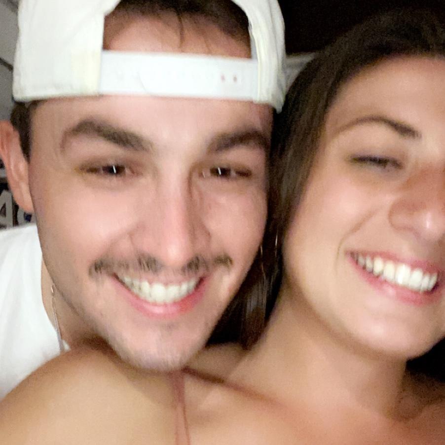 to our first (awful) photo together