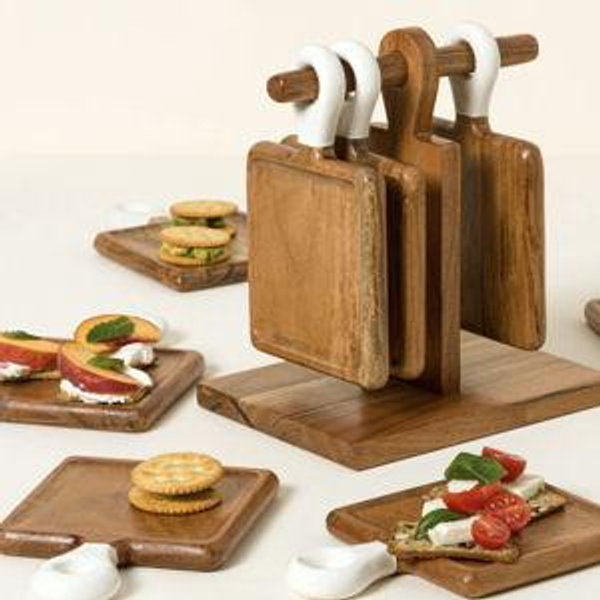 Appetizer Boards with Stand - Set of 8 — Host Gift