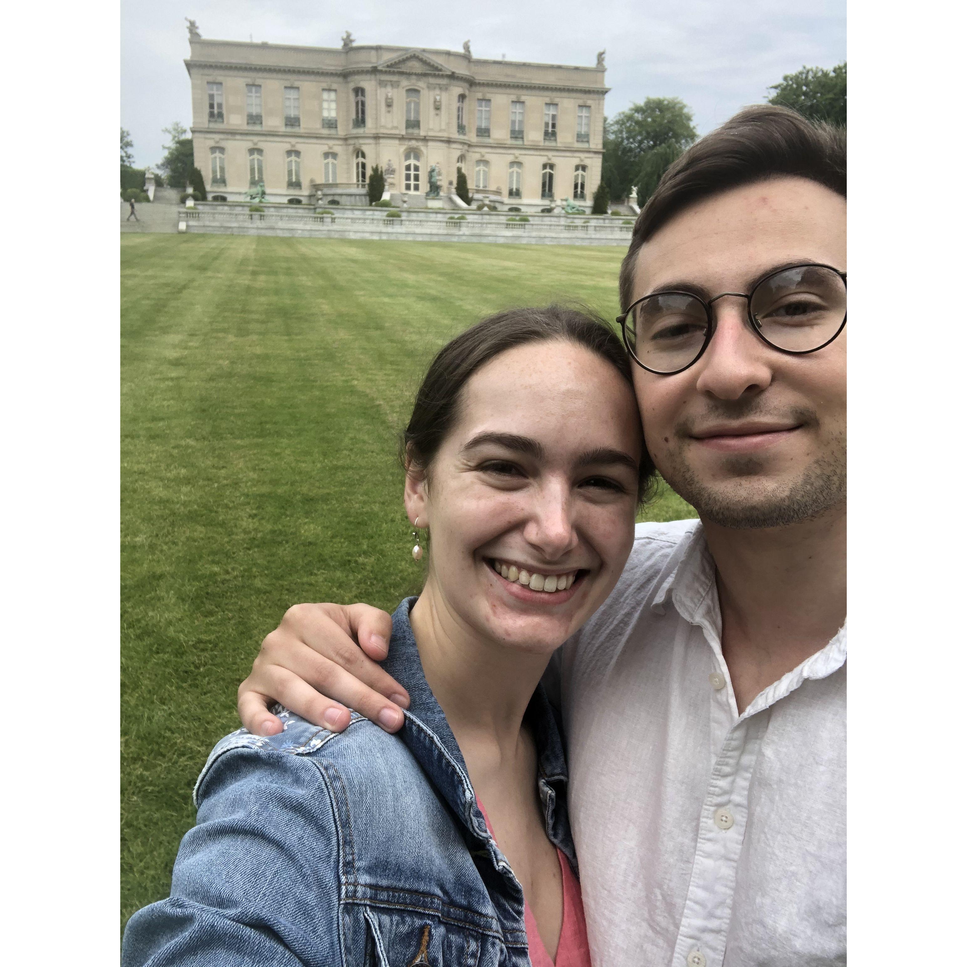 Visiting the Newport Mansions on a trip to see Emma's parents in Rhode Island in June 2022
