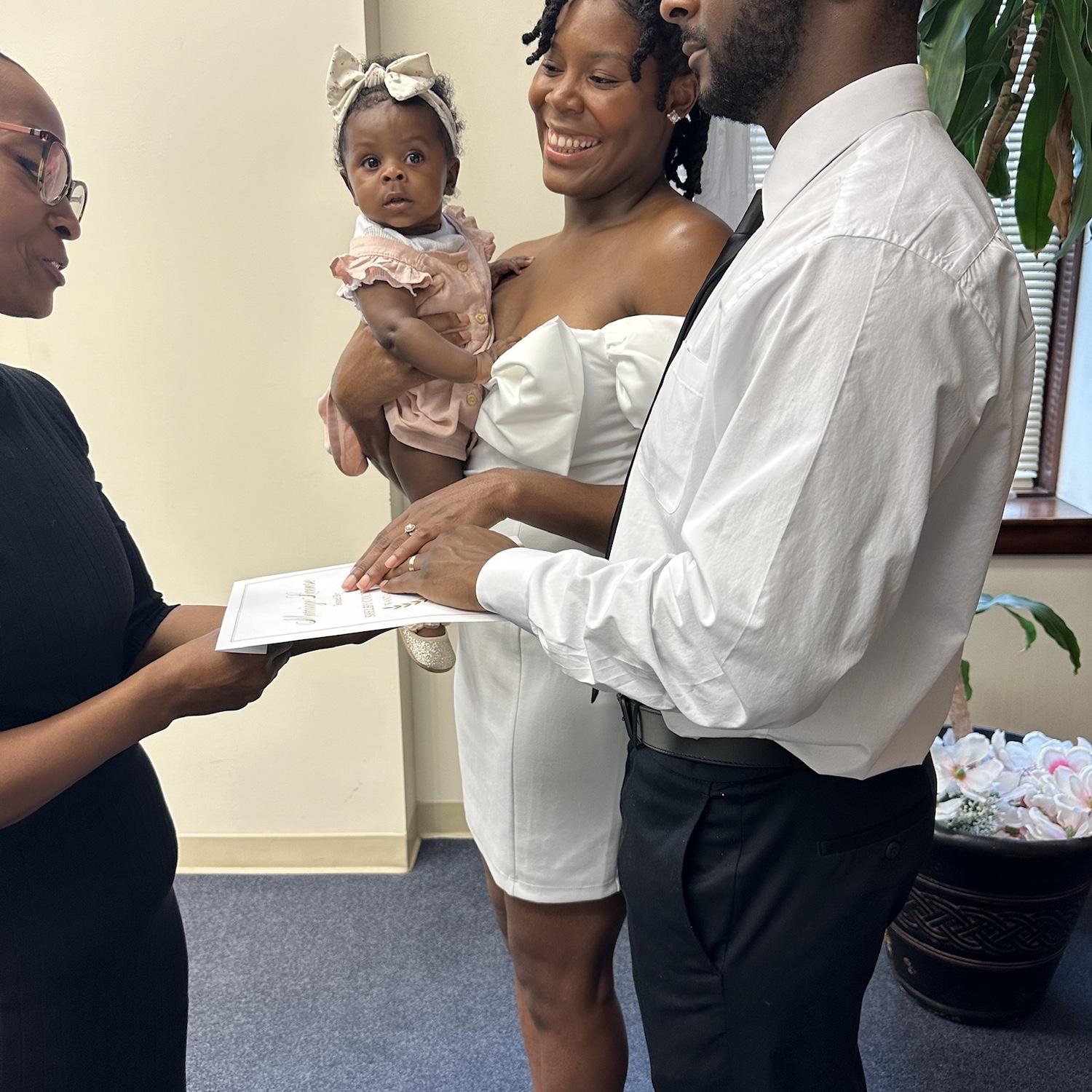 The not-so-secret elopement with the cutest witness you ever saw.